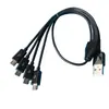 Cable de carga MICRO USB de alta calidad uno a cuatro 50 cm cuatro en uno Cable de carga Android