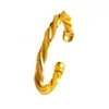 Pulsera de Cobre Chapada en Oro para Mujer, Moda Clásica Trenzada Retorcida, Abierta, Lujo Ligero, Estilo Único, Venta Caliente de Temu