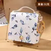Bolsa cuadrada pequeña portátil creativa lista para usar con llavero, bolsa de almacenamiento para auriculares Bluetooth, monedero para almacenamiento de auriculares Bluetooth