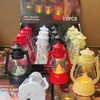 Linterna LED Vintage Pony Lámpara de aceite electrónica de Navidad Luz de noche de vela Lámpara de viento de plástico mini Adornos de ambiente al por mayor
