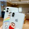 Adecuado para 11 Crayon Shin-Chan Apple 13Promax Funda para Teléfono Móvil Xiphone14Pro Todo Incluido 12 Funda Protectora Anticaída
