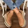 Nuevas botas casuales de estilo europeo y americano para otoño/invierno, de suela gruesa, transfronterizas, con punta redonda, talla grande para mujer, con cremallera lateral y tacón de cuña
