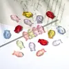 Cuentas de vidrio para peces con degradado bicolor y agujeros verticales, accesorios para joyería DIY para pulseras, collares y pendientes