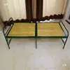 Cama de Ferro, Cama Dobrável, Cama Auxiliar, Cama de Obra, Cama Simples de Casal, Cama de Solteiro para Quarto de Aluguel Adulto, Cama de Bambu para Intervalo