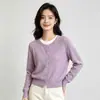 Cardigã de tricô liso estilo coreano minimalista com botões dourados pequenos e gola redonda para mulheres, novo design de início de outono, top de nicho da moda