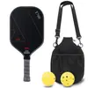 Raquete de Pickleball de Fibra de Carbono T700 Toray Textura de Tecido de Grafite Fosca 16mm de Espessura Competição Fibra de Carbono