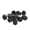 Cubierta de Esponja para Micrófono de Auriculares Cubierta de Cuello Clip Negro Algodón Abejita Cubierta Anti-salpicaduras