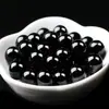 Venda Direta da Fábrica Contas de Imitação de Cristal Ágata Preta Obsidiana Contas Soltas DIY Contas Redondas de Vidro Pretas Leves Atacado