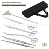 Pinças de Aquário de Aço Inoxidável Conjunto de Plantas Aquáticas Kit de Ferramentas para Plantas Aquáticas do Sudeste Asiático Conjunto de Três Peças Quatro Peças Cinco Peças para Paisagismo