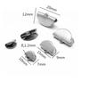 Aço Inoxidável 10mm Semicircular Mosquetão de Cavalo Formato de Leque Fivela de Colete Dente Pontiagudo Presilha Fixa para Cordão de Colar Acessórios para Joias DIY