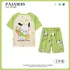 Pijamas2024 verano pijamas coreanos para niños conjunto de manga corta dibujos animados niños y niñas ropa para el hogar ropa infantil al por mayor