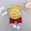 Traje Infantil Camisa de Manga Corta con Solapa para Niño Oso Pomelo Verano Nuevo Camisa de Diente de León Casual de Moda