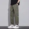 Novas Calças Cargo Finas Primavera/Verão, Calças Casuais Masculinas Retas Largas, Multi-Bolsos, Novo Estilo Japonês para Meia-Idade e Idosos