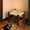 Banqueta para Cambiar Zapatos para Entrada de Casa, Sala de Estar, Vestíbulo, Silla Pequeña de Madera Maciza, Banco Pequeño Creativo, Taburete Bajo