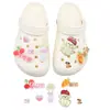 Bestseller transfronterizo: Accesorios para zapatos de madera de cerezo de perro de dibujos animados con goteo de aceite, hebilla desmontable y hebilla de caja Set DIY