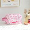 Bolsa de cosméticos de viagem à prova d'água em PU da série Spot de desenho animado fofo, bolsa de higiene para estudantes, bolsa de lápis, bolsa de armazenamento
