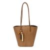Bolsa Feminina Transfronteiriça Outono e Inverno 2025 Nova Retrô Versátil Simples Bolsa de Ombro Bolsa para Sogra Padrão Trançado Bolsa de Mão Estilo Balde