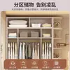Armario de Madera Maciza para Dormitorio del Hogar Simple Moderno Apartamento Pequeño Armario de Doble Puerta Casa de Alquiler Armario de Almacenamiento para Niños