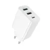 Cargador Borofone Ba105A de Tres Puertos Estándar Europeo Carga Rápida Nuevo Adaptador para Teléfono Móvil Enchufe Cargador EU