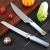 Yangjiang Estilo Nuevo Cortador con Mango Cubierto Juego Cocina Hogar Acero Inoxidable Juego de 7 Piezas con Soporte para Cortador Cortador Combinado