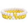 Joyería de comercio exterior negro mate blanco esmerilado turquesa 8mm pulsera para pareja hombres y mujeres pulsera de ágata traje pulsera