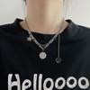 Diseño de Nicho Europeo y Americano Doble Capa Acero de Titanio Collar con Letras para Hombres y Mujeres Estilo Frío Hip-Hop Combinación Perfecta Collar para Suéter