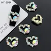 Accesorios para Uñas con Diamantes Rosas de Amor Transparente Portátiles Accesorios para Uñas Satélite de Piedra Tridimensional Accesorios para Uñas con Diamantes Morados Venta al por Mayor