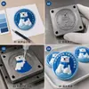 Insignia de dibujos animados linda goma suave personalizada DIY etiqueta creativa PVC elemento animal etiqueta redonda para ropa etiqueta para bolsa personalización