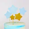 Tarjeta de firma de feliz cumpleaños nota de felicitación decoración de tarjeta de pastel decoración de mesa de postres de fiesta banderín insertable