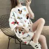 Pijama para Mulheres Verão 2026 Novo Estilo Fino Doce e Fofo Manga Curta Desenho Animado Roupas de Casa Conjunto de Duas Peças para Meninas Estudantes