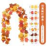 Cross-border atacado outono maple leaf halloween decorações para casa festival da colheita folhas artificiais falsas maple leaf rattan