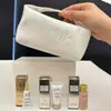 Nuevo Set de Bolsa para Perfume, Algodón Espacial Blanco, Súper Suave, Bolsa Portátil para Almacenamiento de Cosméticos, Neceser