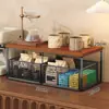 Porta-lanche, saquinho de chá, café e copo d'água; prateleira para máquina de café de mesa; organizador de mesa de jantar; prateleira de armazenamento tipo gaveta