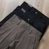 Calça Casual Masculina de Nylon Elástico Fina Elegante para o Verão, Lisa, Fresca, Não Amassa, Antirrugas, Reta, para Negócios