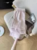 Pantalones Anchos de Cordón de Encaje Perezoso para Mujer, Pantalones Largos Casuales Rectos Adelgazantes de Verano Dopamina
