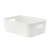 Cesta de almacenamiento de escritorio moderna y sencilla, caja de almacenamiento de plástico PP sin tapa para sala de estar, cocina, tienda departamental, artículos diversos