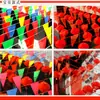 Decoraciones de Guirnaldas de Banderines Triangulares Pequeños para Festivales, Bodas, Banderines de Advertencia, Banderines Coloridos para Inauguraciones, Esenciales para Cualquier Ceremonia de Apertura