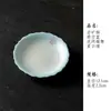 Juego de té de cerámica pintado a mano con esmalte azul cielo y diseños de mariposas apiladas, que incluye un gaiwan, tetera, taza de té, platillo y taza de café