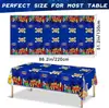 Mantel para Fiesta de Superhéroes Azul Rosa Vengadores Celebración de Cumpleaños Infantil Cubierta de Mesa de Fábrica