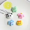 Cabeza de Animal Linda Dibujo Animado Hecho a Mano DIY Accesorios de Pegamento de Crema Piezas Pequeñas de Resina Decoración para Zapatos de Madera Kit de Materiales