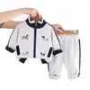 Conjunto de Duas Peças com Camisa de Zíper Estampada de Cachorrinho Desenho Animado para Meninos Primavera 2026, Roupas de Bebê Estilosas, Conjunto Casual Tendência para Crianças