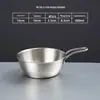 Tazón de Acero Inoxidable 304 para Vino de Arroz Coreano Espesado con Asa Restaurante Tienda de Barbacoa Snack Condimento Tazón Kimchi de Doble Asa