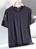 Camiseta de manga corta fina de estilo nuevo de verano para hombre, deportiva, informal, de secado rápido, de seda de hielo, de media manga, de talla grande