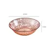 Nuevo Plato de Fruta Transparente en Stock para Uso Doméstico, Charola de Fruta para Mesa de Café en Sala de Estar, Plato de Lujo Ligero para Bocadillos y Dulces, Venta al por Mayor desde el Fabricante
