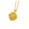 Tienda de Oro Mismo Estilo Arena Dorada Ruyi Auspicioso Collar Método Antiguo para Mujer, Familia Zhou Mismo Estilo Estilo Nacional Ruyi Colgante Cadena de Suéter