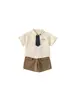 G Bang Selección Ropa Infantil Nuevo Estilo Escolar Ropa Verano Bebé Niños Conjunto de Dos Piezas Camisa Casual Shorts Conjunto para Niños