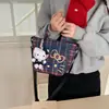 Nova Bolsa Transversal Leve, Bolsa Xadrez Versátil Infantil, Bolsa de Ombro Fofa de Desenho Animado, Bolsa de Mão Casual para Menina, Transfronteiriça