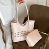 Bolso tejido de nuevo diseño de alta gama transfronterizo para mujer, bolso tote texturizado elegante de gran capacidad, bolso de hombro casual para el día a día