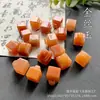 Sello Pequeño de Jade 13X13Mm Aventurina Natural Verde Tianshan Sello Flor de Durazno Sello Colgante Deseo Colgante