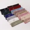 Transmissão ao Vivo Transfronteiriça de Novo Cachecol Longo de Chiffon Pérola com Corrente de Metal, Anel Duplo e Strass, Lenço de Gaze de Minoria Étnica, Lenço de Cabeça